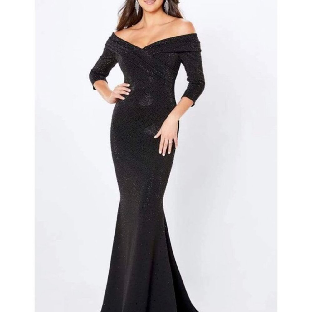 Black Montage by Mon Cheri Mother of the Groom/Bride dress - Picture 2 of 4